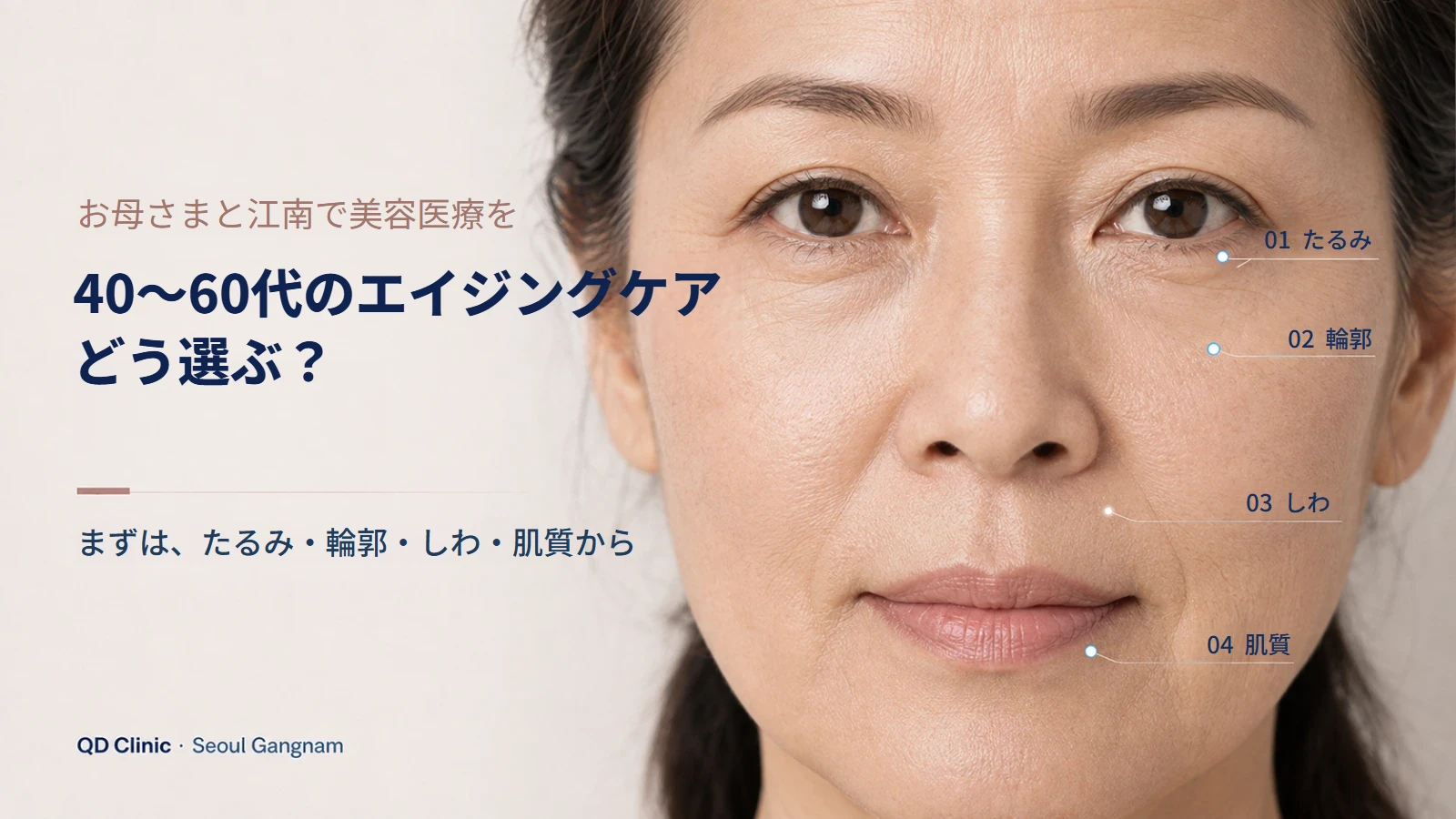 お母さまと受ける江南のエイジングケア施術のイメージ