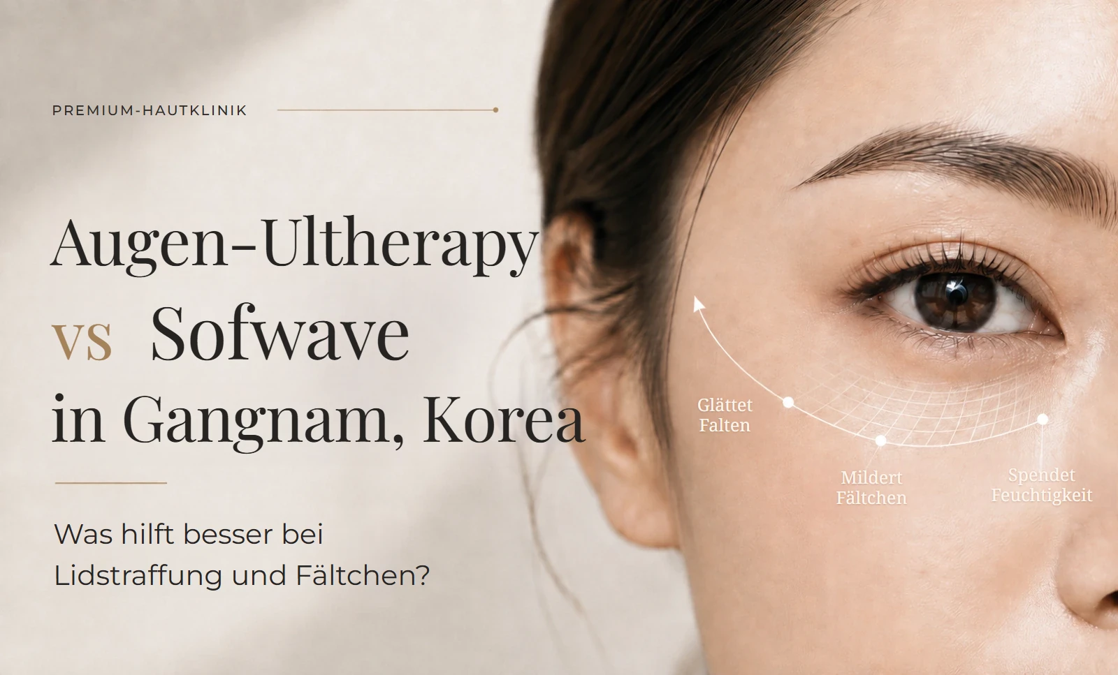 Ultherapy und Sofwave für die Augenpartie in Gangnam im Vergleich