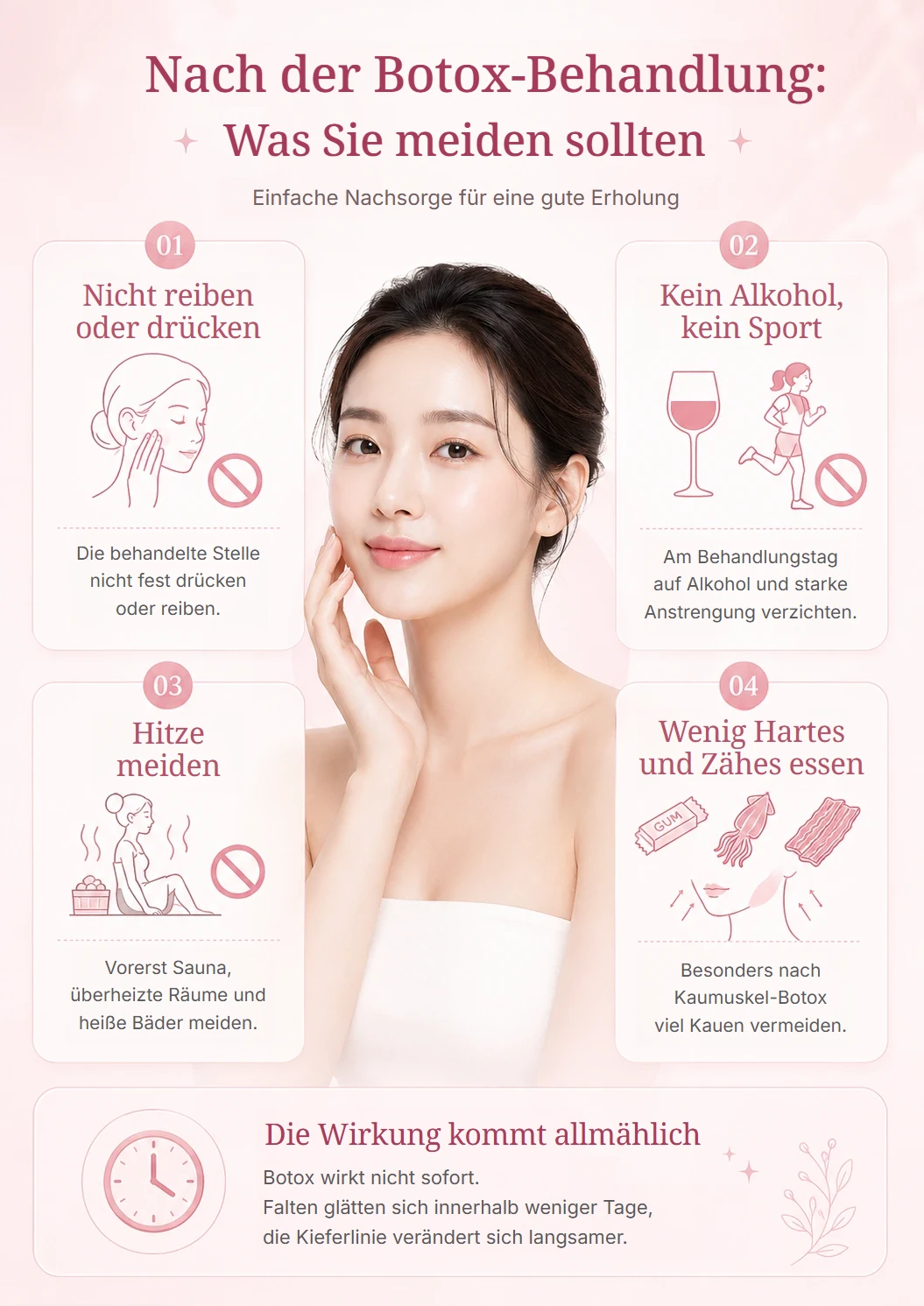 Natürlich wirkendes Botox für Kieferlinie und Mimikfalten