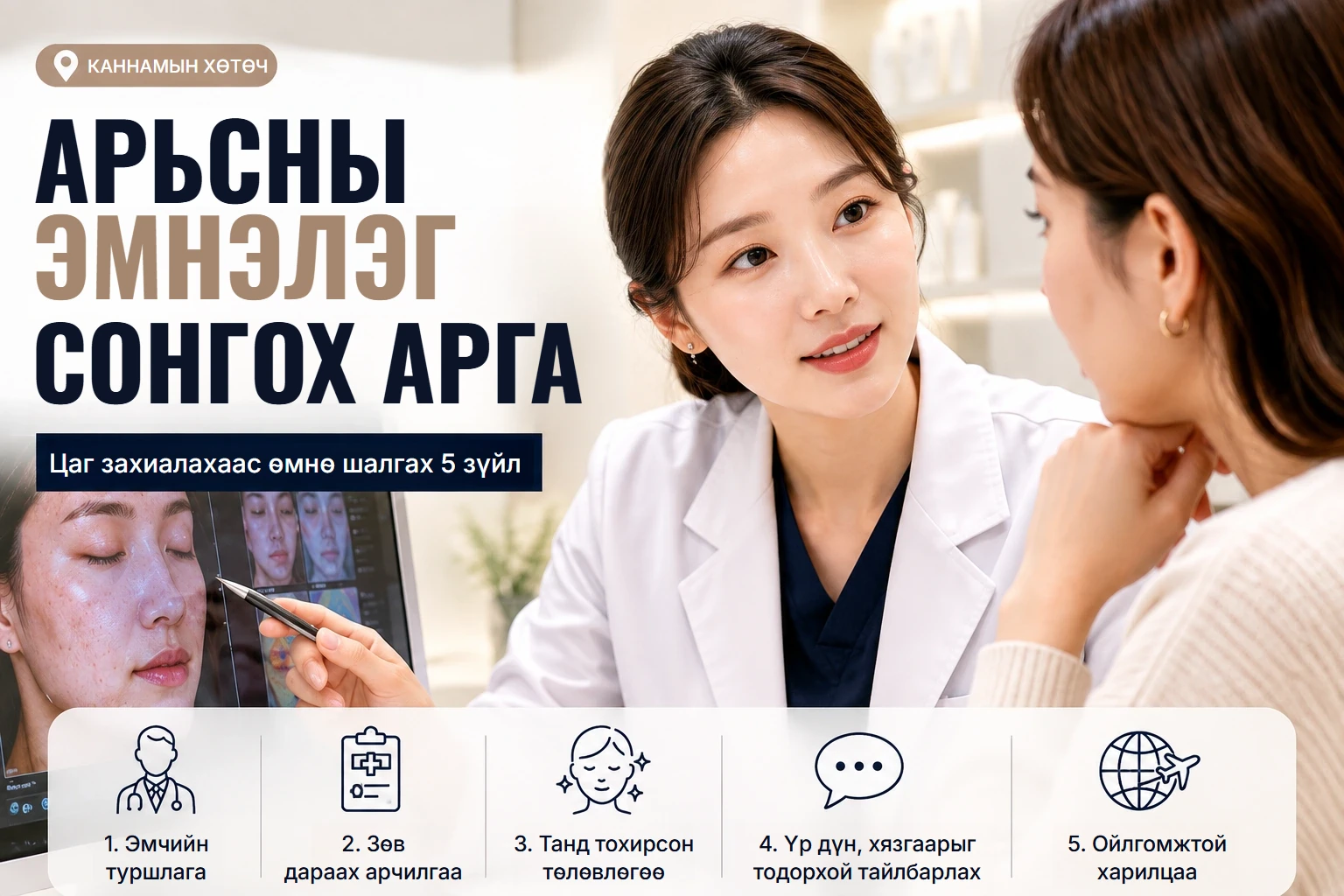 Каннамд арьсны эмнэлэг сонгох зөвлөмж
