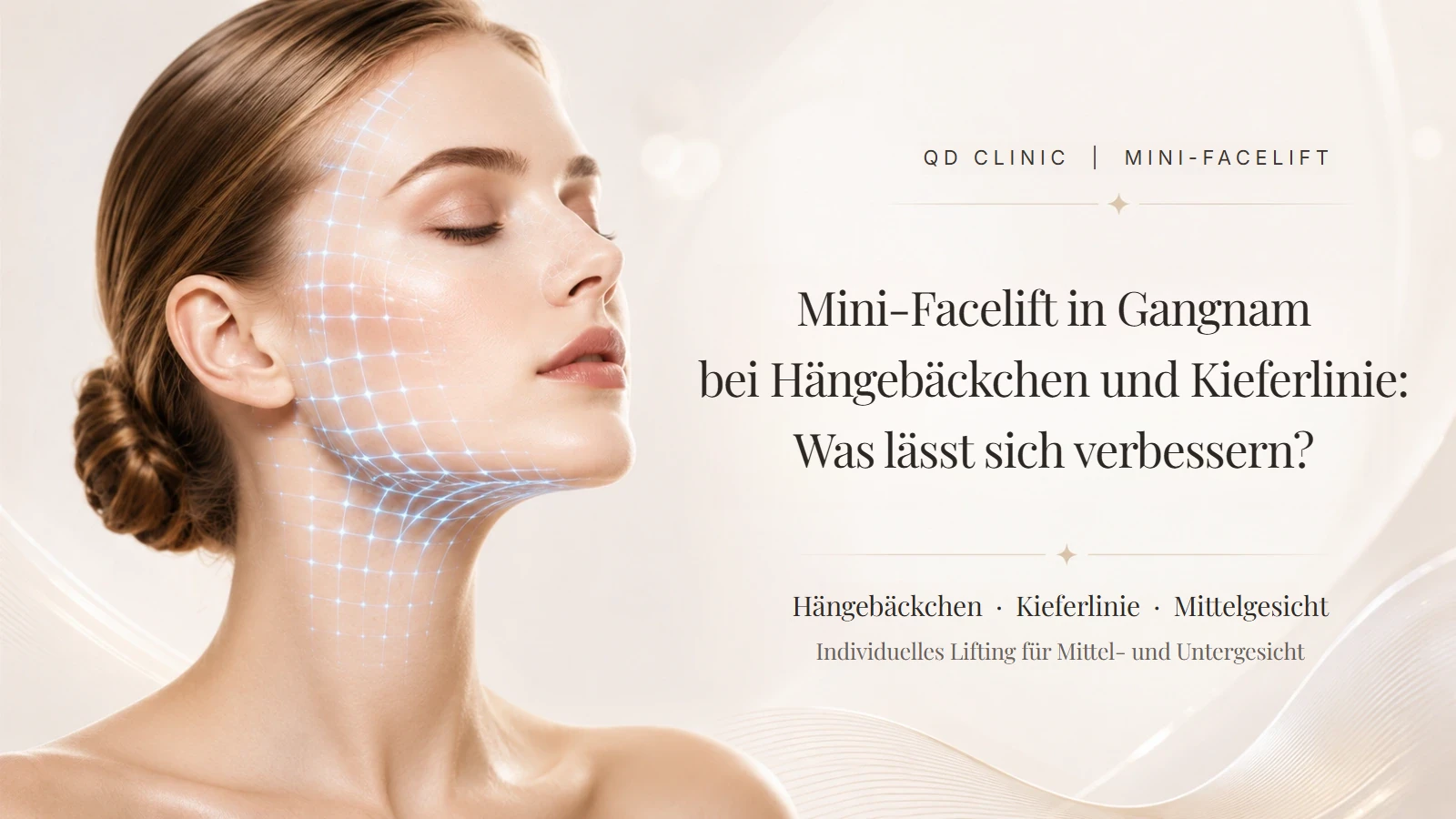 Mini-Facelift in Gangnam bei Hängebäckchen und Kieferlinie