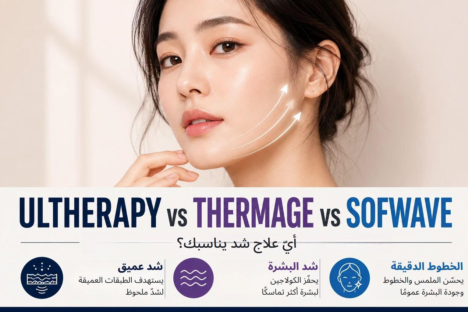 مقارنة بين Ultherapy وThermage وSofwave في كوريا