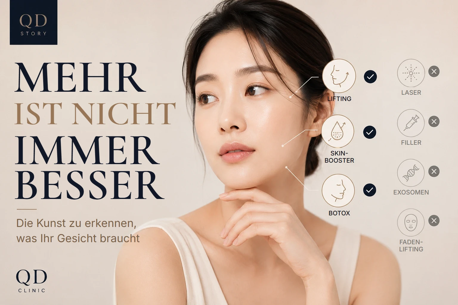Warum wir bei ästhetischen Behandlungen manchmal zu weniger raten